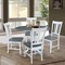 International Concepts Round 42 in. Dual Drop Leaf Dining Table with 4 Splat Back Chairs - 5 Piece Dining Set, 42 in W K05-42DP-C10-4 - alternate 4